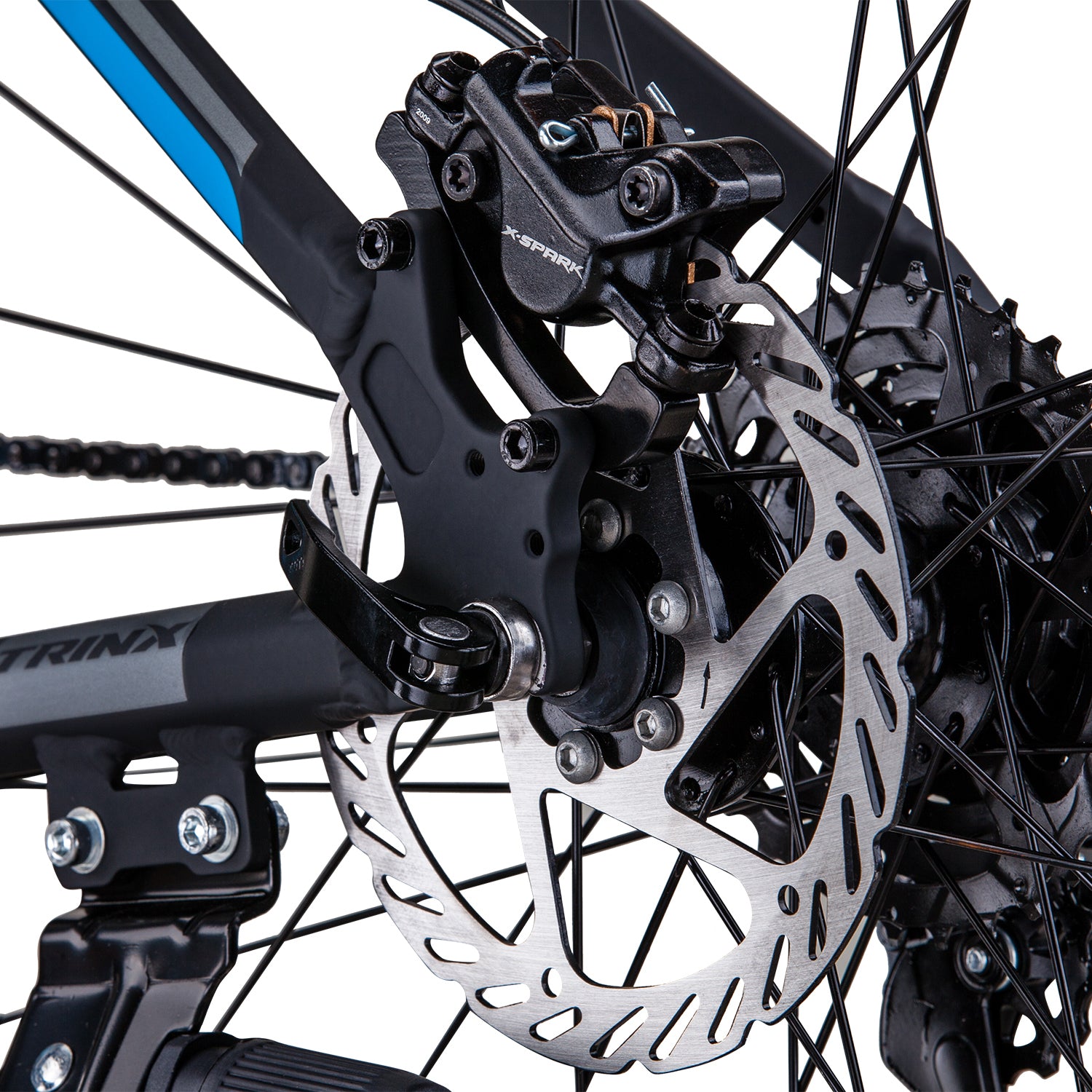 Bicycles: Trinx M600 Mountain Bike 24 Speed MTB Bicycle 19 Inches Frame Blue