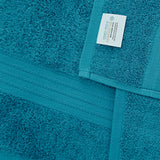 Bath Towels & Robes: Linenland 4 Piece Cotton Bath Towels Set - Blue