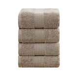 Bath Towels & Robes: Linenland 4 Piece Cotton Bath Towels Set - Sandstone
