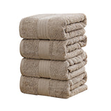 Bath Towels & Robes: Linenland 4 Piece Cotton Bath Towels Set - Sandstone