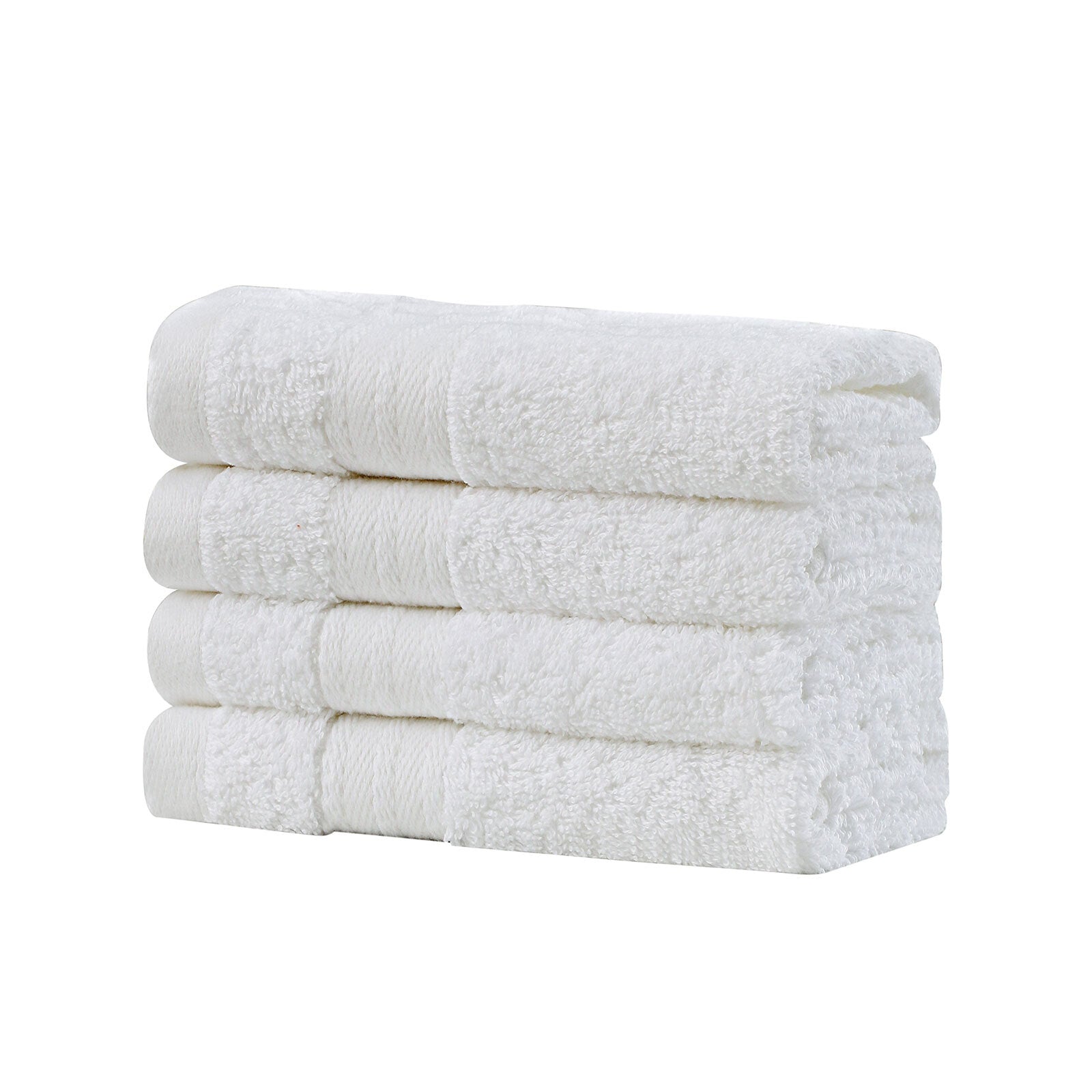 Table Linen & Kitchen Towels: Linenland Bath Towel Set - 4 Piece Cotton Washcloths - White