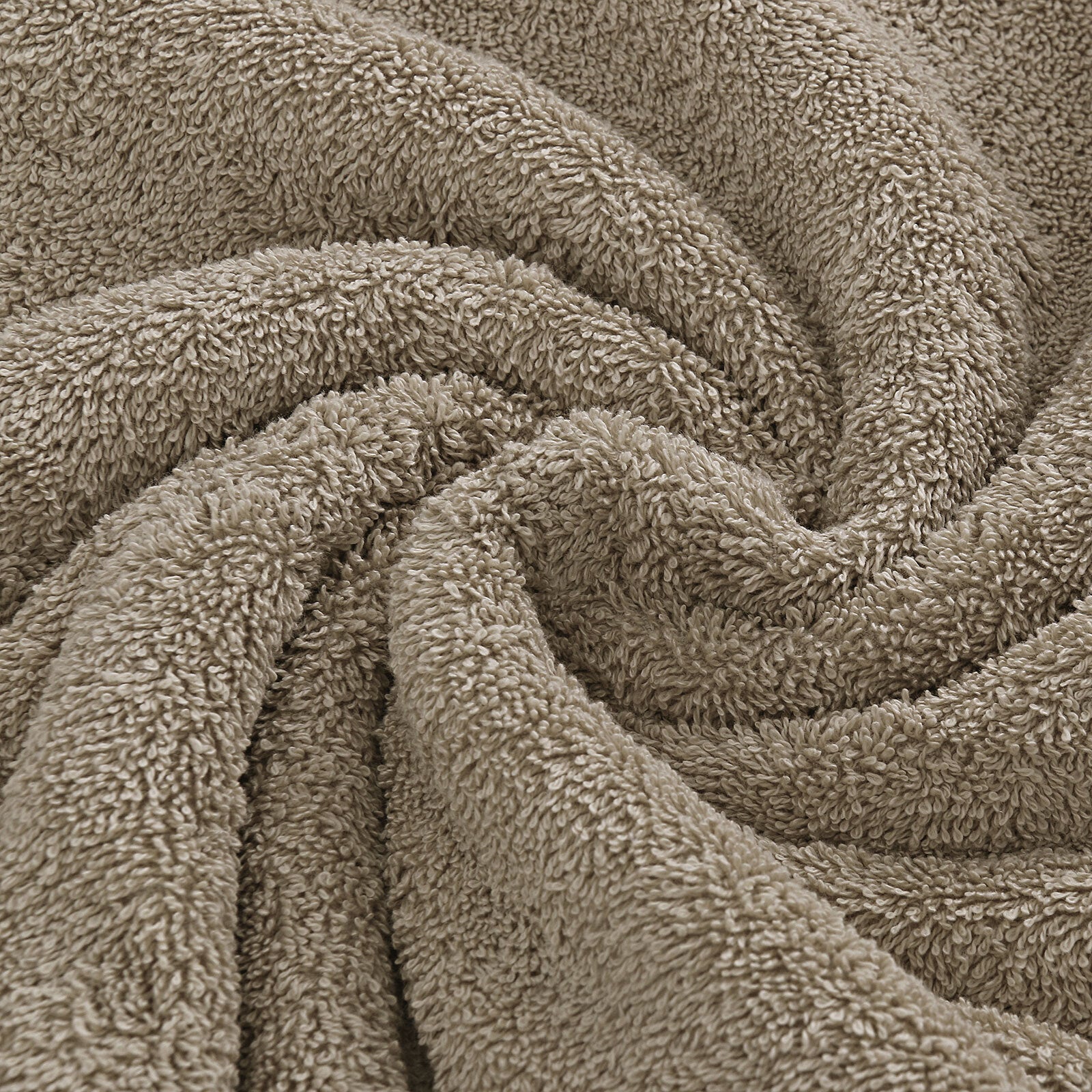 Bath Towels & Robes: Luxury 6 Piece Soft and Absorbent Cotton Bath Towel Set - Sandstone