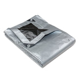 Caravan Accessories: Heavy Duty Silver Black Tarp Tarpaulin 3.6x6.1m