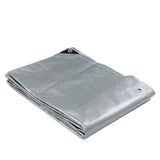 Caravan Accessories: Heavy Duty Silver Black Tarp Tarpaulin 3.6x6.1m