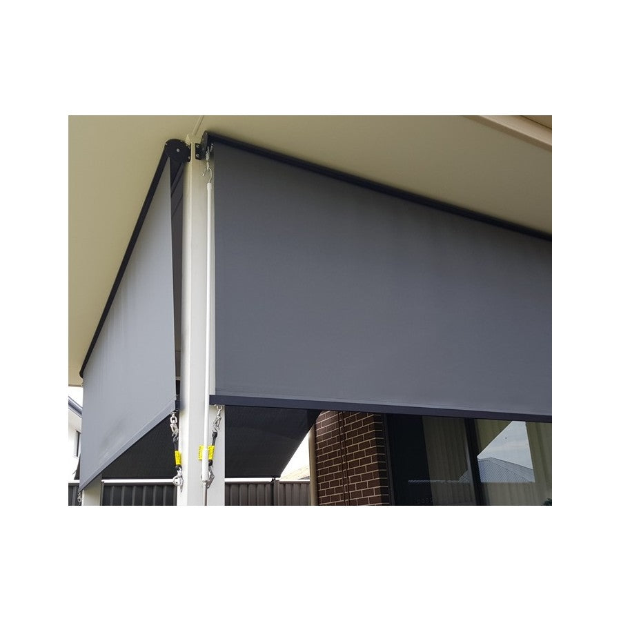 Awnings: Outdoor Roller Blind Sun Screen Awning With Aluminium Hood