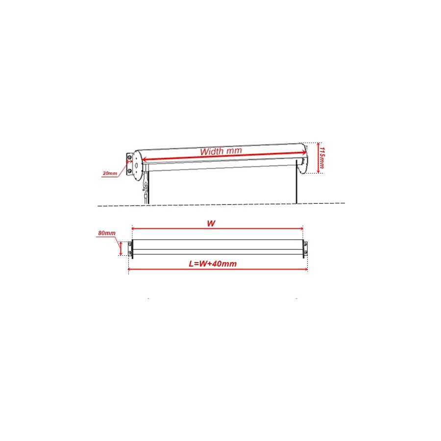 Awnings: Outdoor Roller Blind Sun Screen Awning With Aluminium Hood