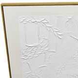 70X90cm Plaster Panorama Dark Wood Framed Hand Painted Canvas Wall Art