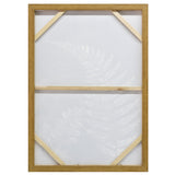 70X100cm Lustrous Foliage Dark Wood Framed Canvas Wall Art