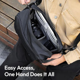 Camera Accessories: ULANZI BP11 8L Camera Sling Bag with Tripod Holder for Men Women, Lightweight Splash-proof DSLR/Mirrorless Anti-Theft Crossbody Bag for Travel Hiking Photography Customizable Front Pocket Camera Bag