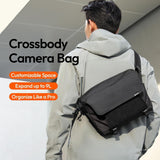 Camera Accessories: ULANZI BP11 8L Camera Sling Bag with Tripod Holder for Men Women, Lightweight Splash-proof DSLR/Mirrorless Anti-Theft Crossbody Bag for Travel Hiking Photography Customizable Front Pocket Camera Bag
