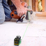 Gardening Tools: CIGMAN Laser Level Self Leveling 3x360° 3D Green Cross Line for Construction and Picture Hanging, Rechargeable battery, Remote Controller, Magnetic Rotating Stand Included