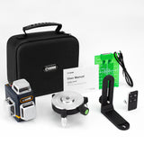 Gardening Tools: CIGMAN Laser Level Self Leveling 3x360° 3D Green Cross Line for Construction and Picture Hanging, Rechargeable battery, Remote Controller, Magnetic Rotating Stand Included