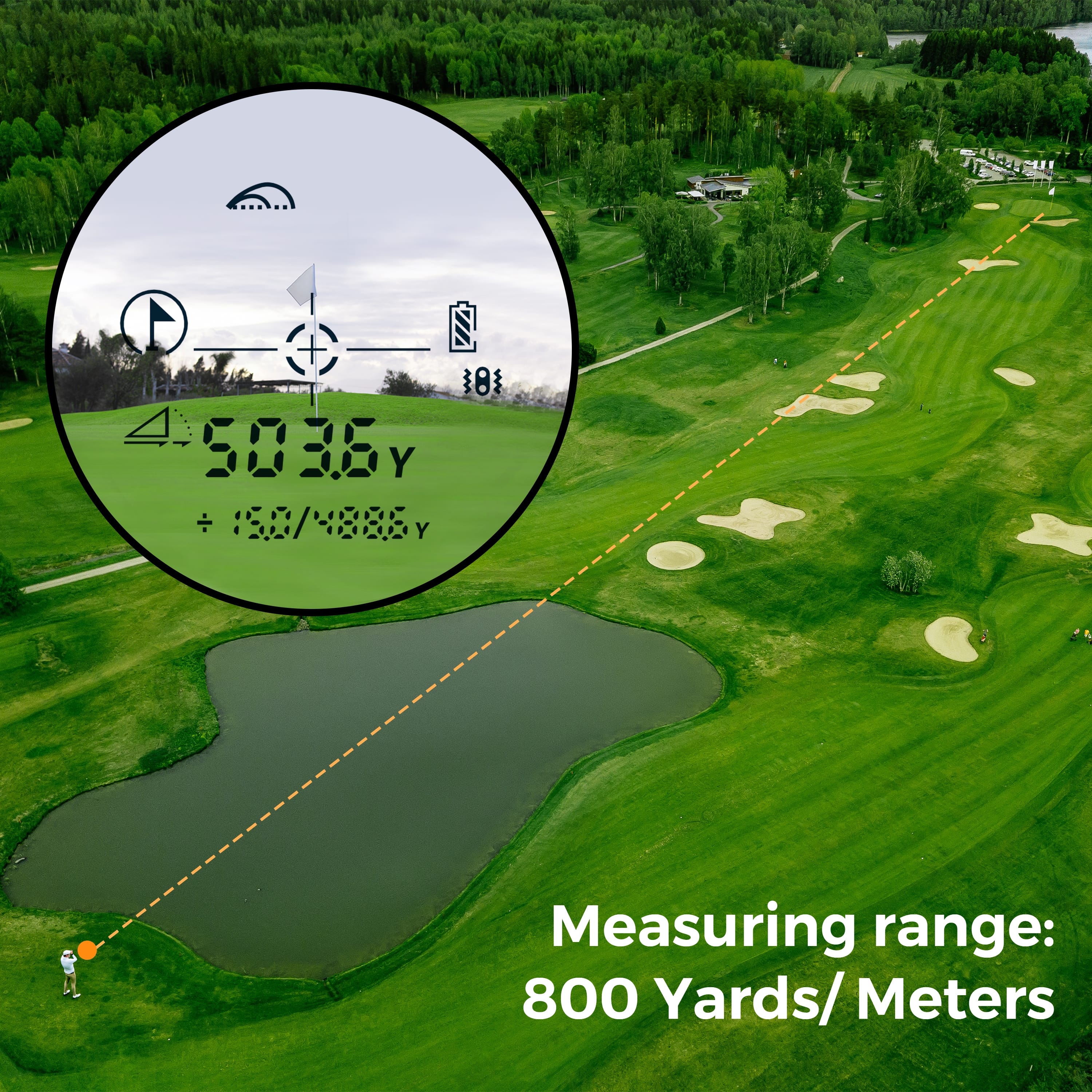 Golf Accessories: CIGMAN Golf Range Finder 800 Yards Laser Golf Rangefinder with Slope
 CT-800Y
