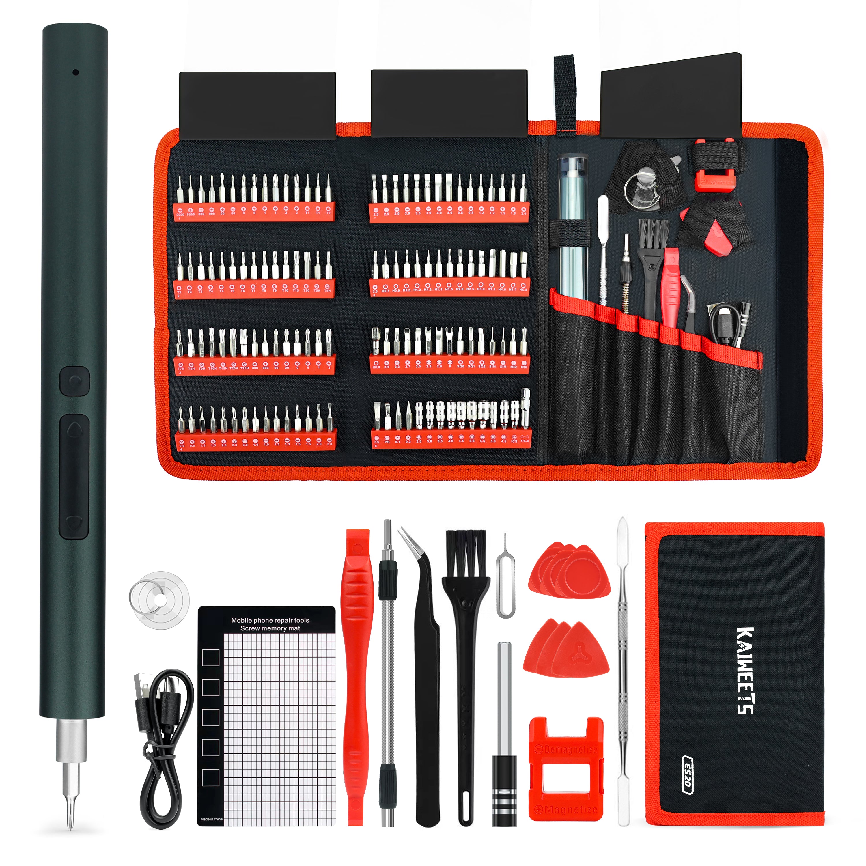 Automotive Repair & Speciality Tools: KAIWEETS Mini Electric Screwdriver, 137 in 1 Electric Precision Screwdriver