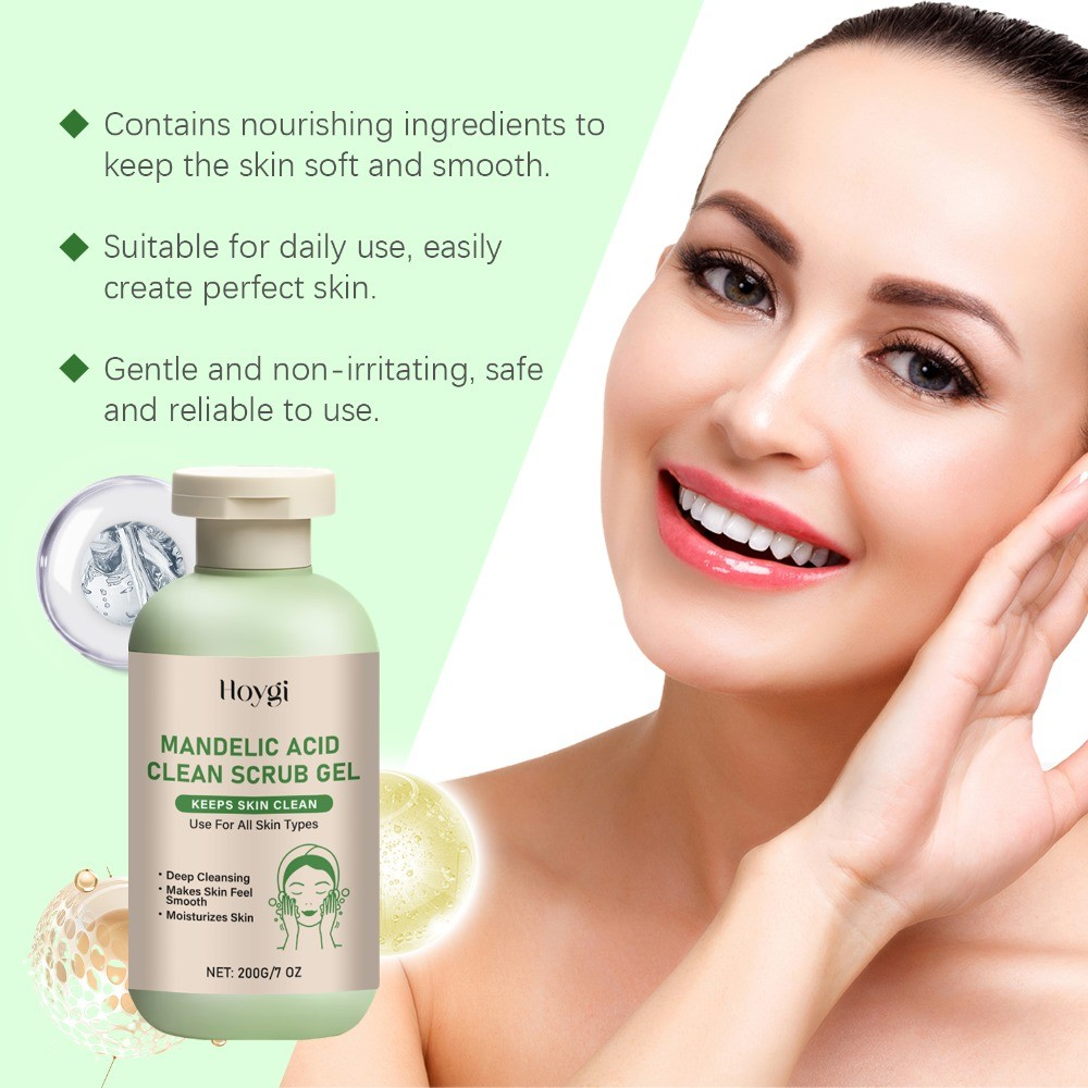 Hoygi Body Exfoliating Gel, Deep Cleansing Moisturizing Gentle Mud Scrub Exfoliating Dead Skin Clean Pores