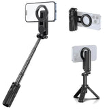Camera Accessories: Ulanzi JJ03 Magnetic Phone Tripod Wireless Phone Grip Selfie Stick Desktop Tripod with Remote Control Photography Livestreaming
