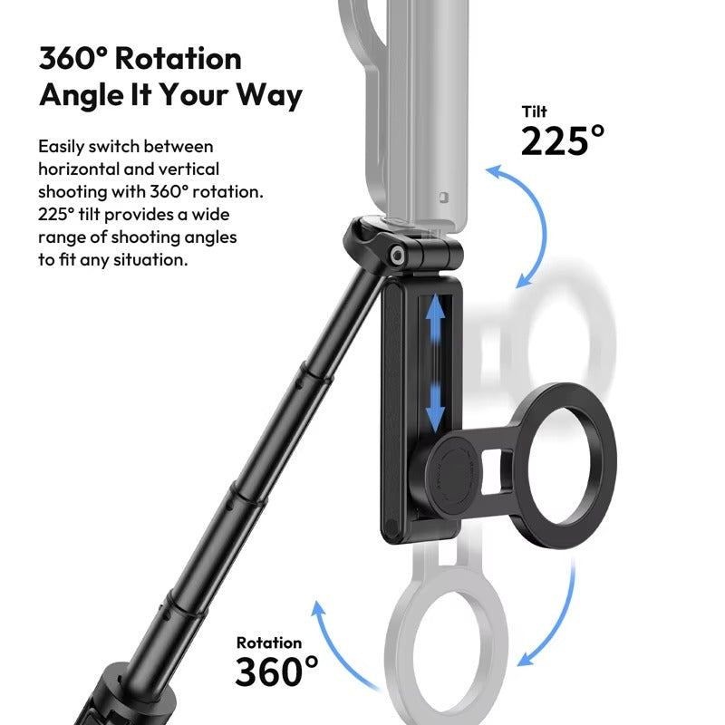 Camera Accessories: Ulanzi JJ03 Magnetic Phone Tripod Wireless Phone Grip Selfie Stick Desktop Tripod with Remote Control Photography Livestreaming
