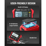 KAIWEETS Megohmmeter, Insulation Resistance Tester, Up to 100GΩ, 50V/100V/250V/500V/1000V, One-Touch DAR/PI, with AC/DC Voltage Testing for Motors, Solar, HVAC