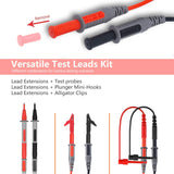 Power & Electrical Supplies: KAIWEETS Soft Silicone Electrician Test Leads Kit CAT III 1000V & CAT IV 600V with Alligator Clips and Needle Probe for Fluke/AstroAI/INNOVA Multimeter Electronic Clamp Meter 8PCS