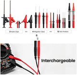 Power & Electrical Supplies: KAIWEETS 23PCS Multimeter Test Leads Kit with Replaceable Precision Probes Set and Alligator Clips, Test Probes, Test Hook, Flexible Wires Professional Kit General Use for Digital Electrical Testing