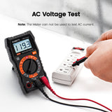 Bicycle Parts: KAIWEETS Digital Multimeter with Case, DC AC Voltmeter, Ohm Volt Amp Test Meter and Continuity Test Diode Voltage Tester for Household Outlet, Automotive Battery Test (Anti-Burn with Double Fuses)