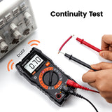 Bicycle Parts: KAIWEETS Digital Multimeter with Case, DC AC Voltmeter, Ohm Volt Amp Test Meter and Continuity Test Diode Voltage Tester for Household Outlet, Automotive Battery Test (Anti-Burn with Double Fuses)