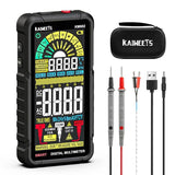 KAIWEETS Smart Multimeter Rechargeable Electrical Tester with Auto Ranging Digital Voltmeter Measures Voltage Current Resistance Continuity Capacitance Temperature Frequency NCV 6000 Counts TRMS