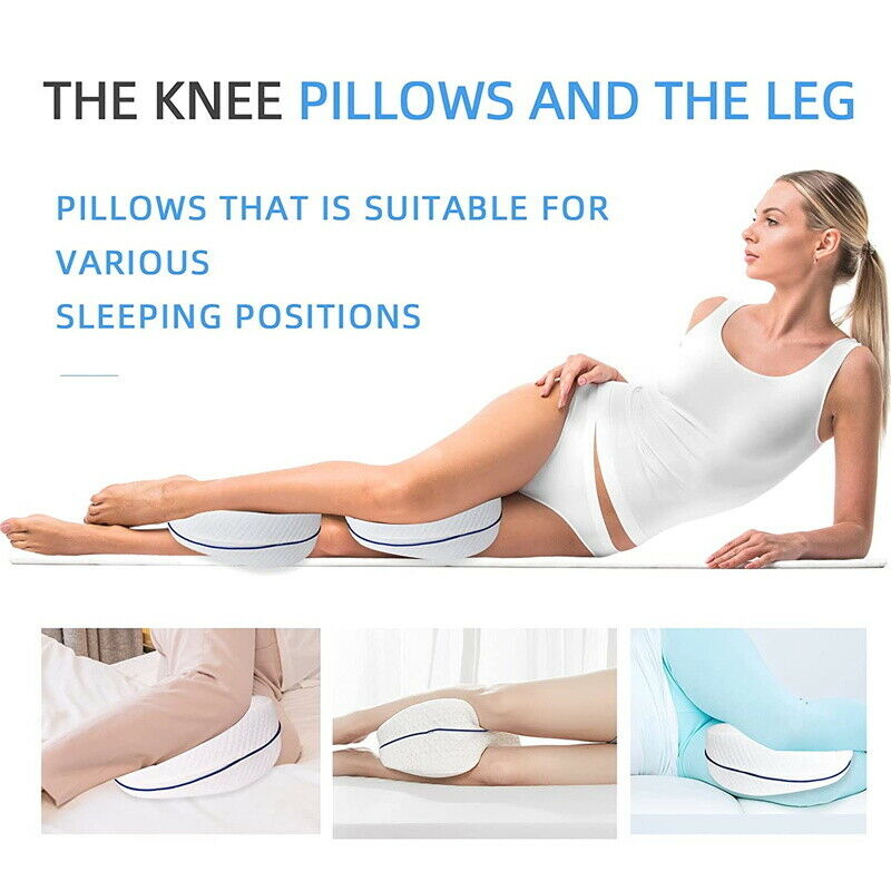 Pillows: Leg Knee Support Pillow, Orthopedic Memory Foam Wedge Contour Pillow for Thighs, Leg Pillow for Back Hip Legs Knee Support Wedge and Pressure Relief, Washable Cover