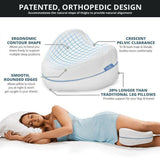 Pillows: Leg Knee Support Pillow, Orthopedic Memory Foam Wedge Contour Pillow for Thighs, Leg Pillow for Back Hip Legs Knee Support Wedge and Pressure Relief, Washable Cover