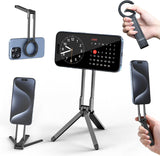 Camera Accessories: ULANZI MA30 Magnetic Phone Tripod Stand for iPhone - Aluminium Maglock Smartphone Mini Tripod Pocket Cell Phone Stand Dual-Sided Magnet Quick Mount Compatible with iPhone 16 15 14 13 12 Magsafe
(Grey)