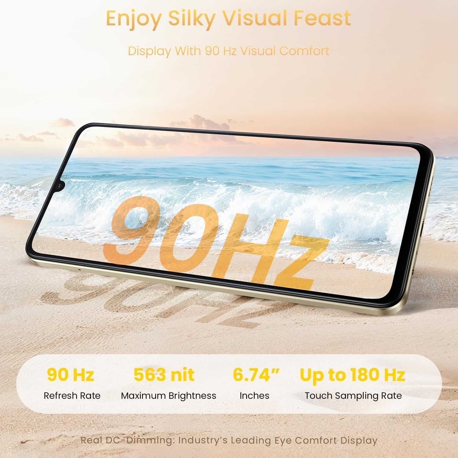 Realme Note 70T 4G Smartphone 4+256GB, Black, 6.75-inch screen, 90Hz Waterproof