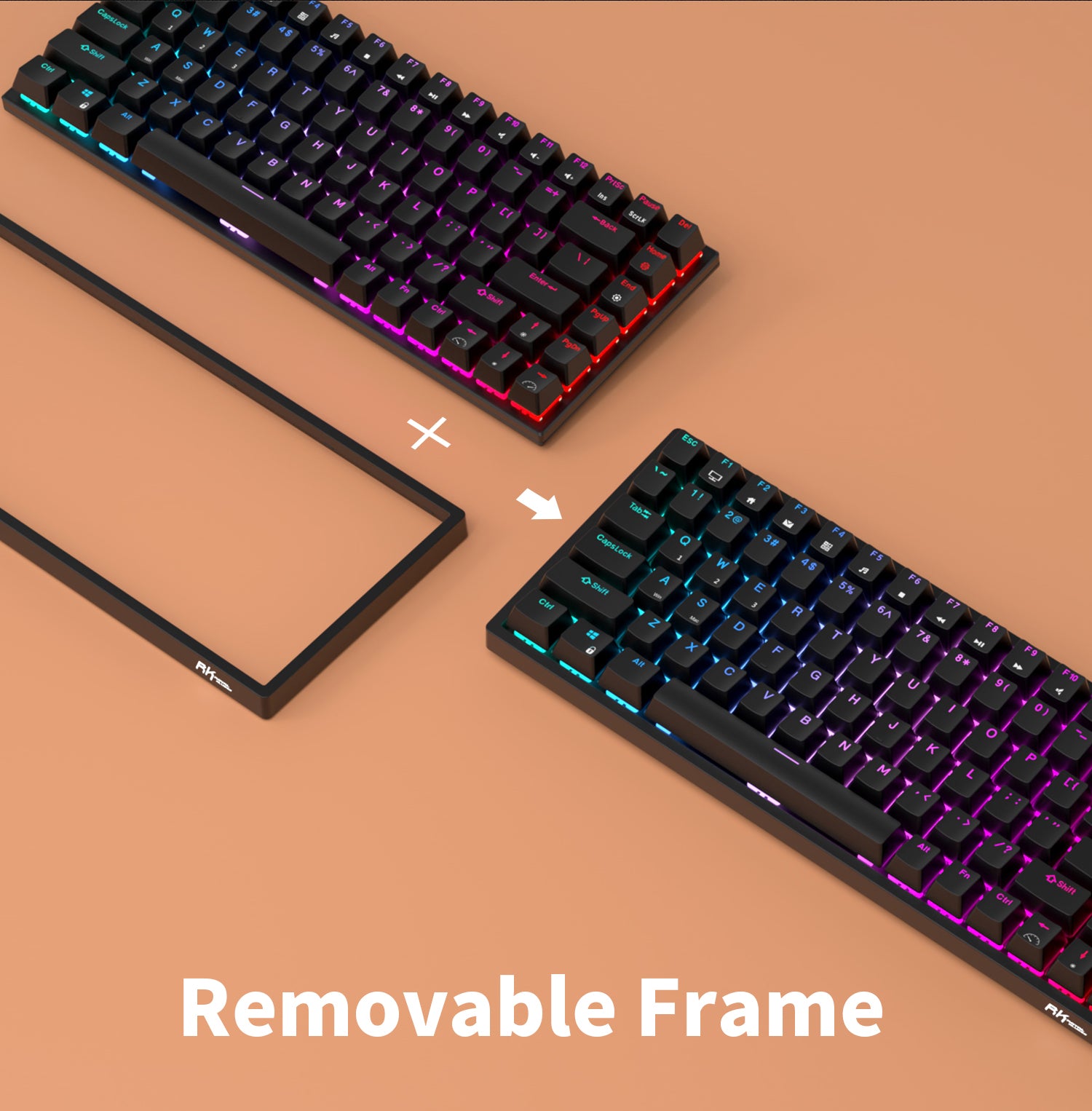 Keyboards & Accessories: ROYAL KLUDGE RK84 Wireless Hot Swap Black 65% Mechanical Keyboard, Brown Switch
