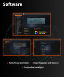 Keyboards & Accessories: ROYAL KLUDGE RK84 Wireless Hot Swap Black 65% Mechanical Keyboard, Brown Switch