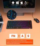 Keyboards & Accessories: ROYAL KLUDGE RK84 Wireless Hot Swap Black 65% Mechanical Keyboard, Brown Switch