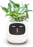 Artificial Flowers & Plants: Intelligent Flower Pot, Electronic Bud, Maintenance Plant Assistant, Fun Interactive Flower Pot, Indoor Green Planting Monitoring, LCD Screen Display, Cell Phone APP Connection (White)