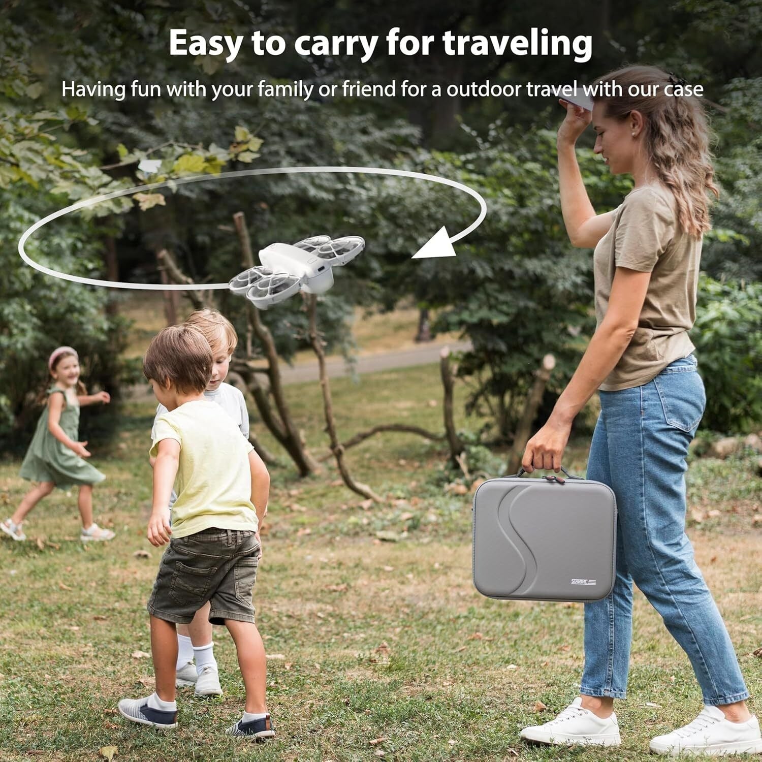 Camera Accessories: STARTRC Carrying Case for DJI Neo Portable PU Storage Protective Bag for DJI Neo Fly More Combo Accessories, Compatible with RC-N3 Remote Controller, Neo Intelligent Flight Battery, Charging Hub
