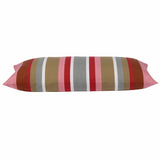 Cushions & Throws: Corban Rose Pink Based Striped Cushion Cover Multicoloured Rectangle 35x70cm