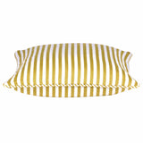 Cushions & Throws: Pack of 4 Dandi Mustard Yellow & White Striped Square Cushion Covers 40x40cm