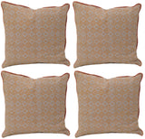 Cushions & Throws: Pack of 4 Azuk Orange & Grey Cushion Covers 50cm x 50cm