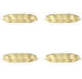 Cushions & Throws: Pack of 4 Dandi Mustard Yellow & White Rectangle Cushion Covers