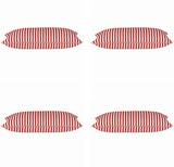 Cushions & Throws: Pack of 4 Dandi Red & White Rectangle Cushion Covers