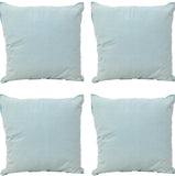 Cushions & Throws: Pack of 4 Frida Aqua Blue 50cm x 50cm Cushion Covers with piping