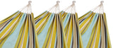 Hammocks & Accessories: Pack of 4 Corban Aqua Hammocks Multicoloured Stripes 220x140cm