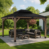 Yardtopia Maryborough 3.6m x 3m Timber & Steel Double Hip Roof Gazebo