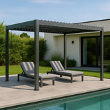 Yardtopia Elmont 3m x 4m Aluminium Adjustable Louvre Pergola