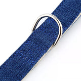 Women's Tops & T-shirts: Natural Hemp & Cotton Dog Collar (Ink Blue)