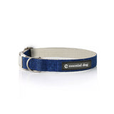 Women's Tops & T-shirts: Natural Hemp & Cotton Dog Collar (Ink Blue)