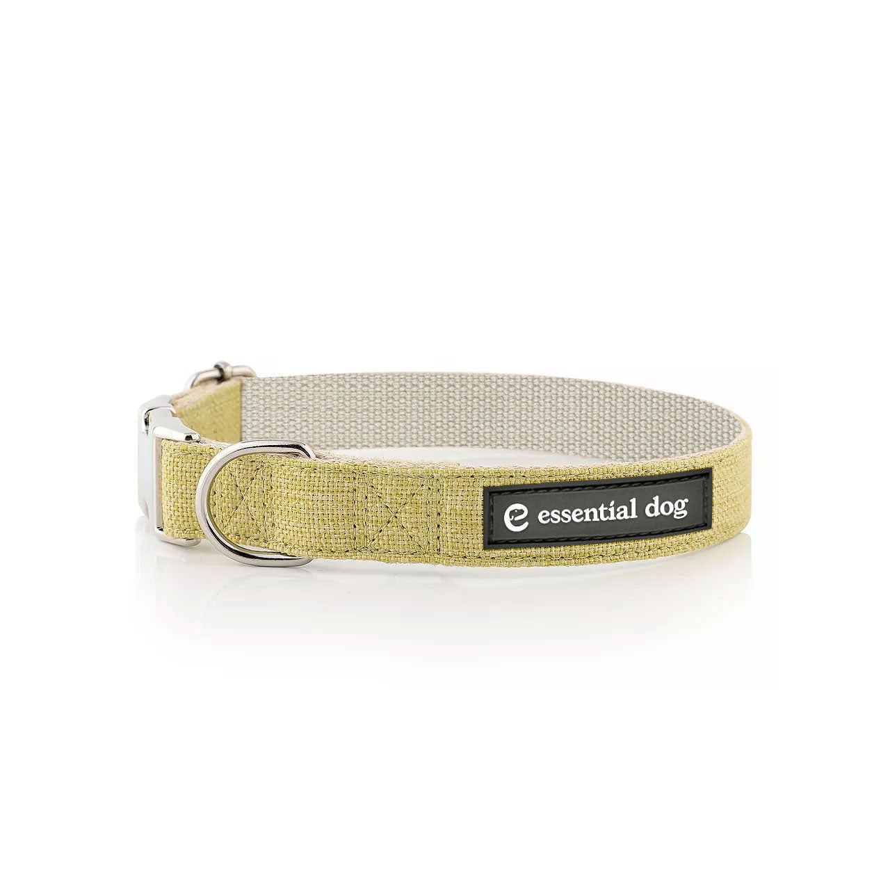 Artificial Flowers & Plants: Natural Hemp & Cotton Dog Collar (Grass Green)