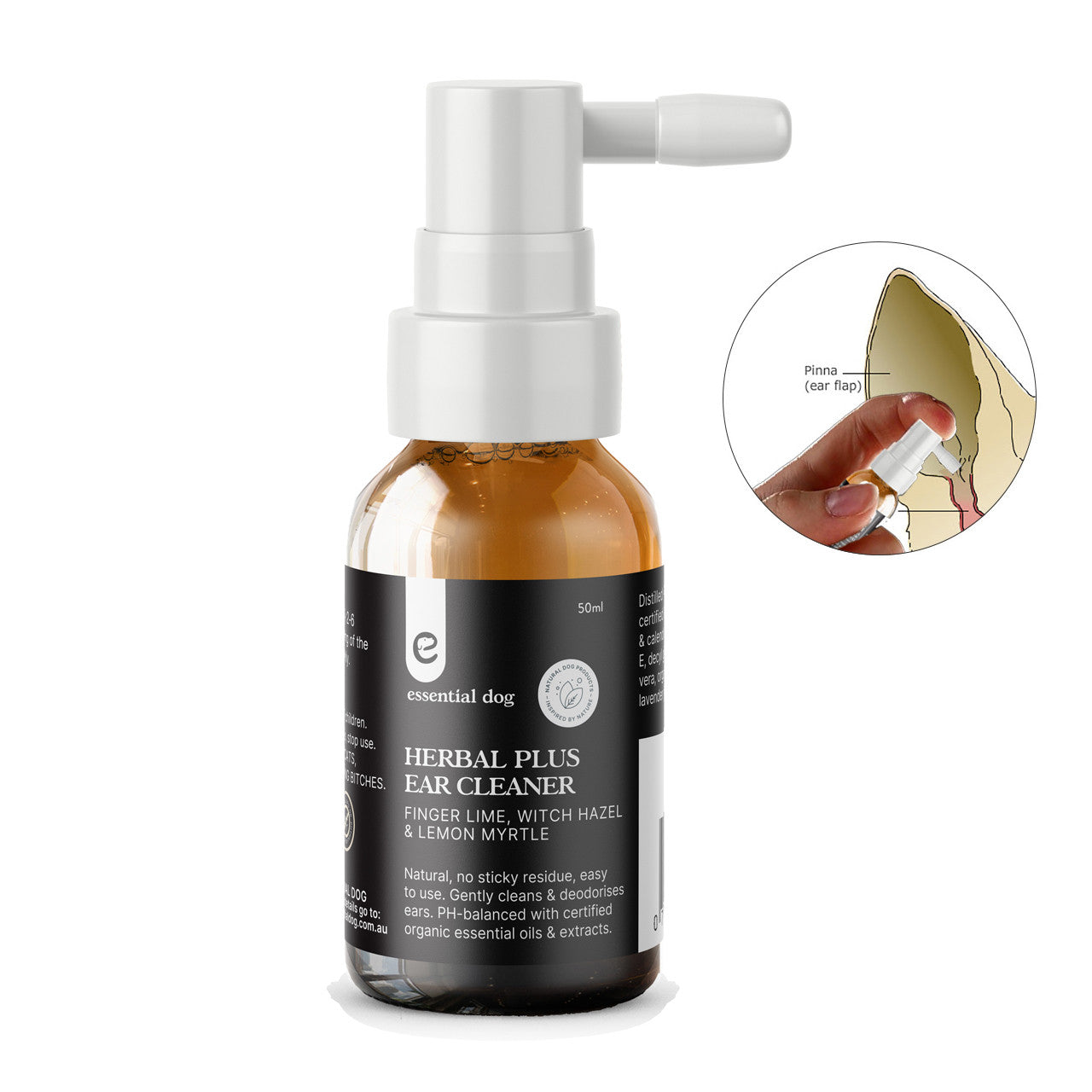 Massage Oils: Herbal Plus Dog Ear Cleaner (Witch Hazel, Aloe & Lemon Myrtle)