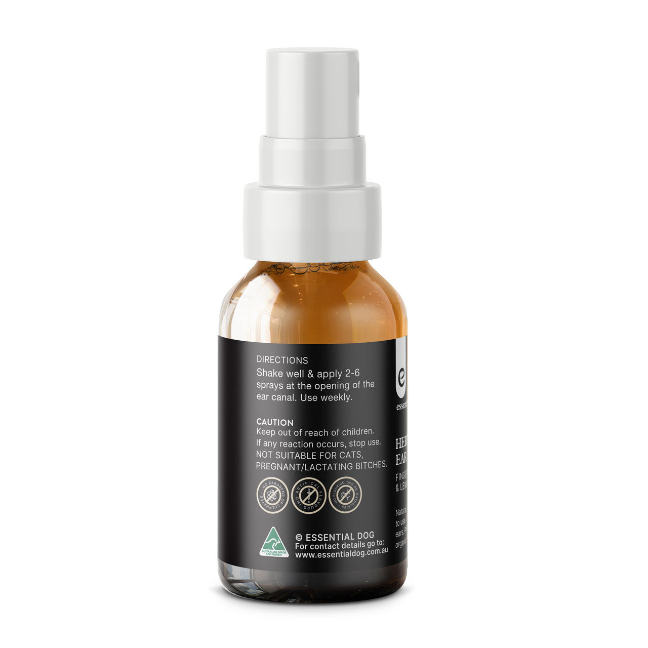 Massage Oils: Herbal Plus Dog Ear Cleaner (Witch Hazel, Aloe & Lemon Myrtle)